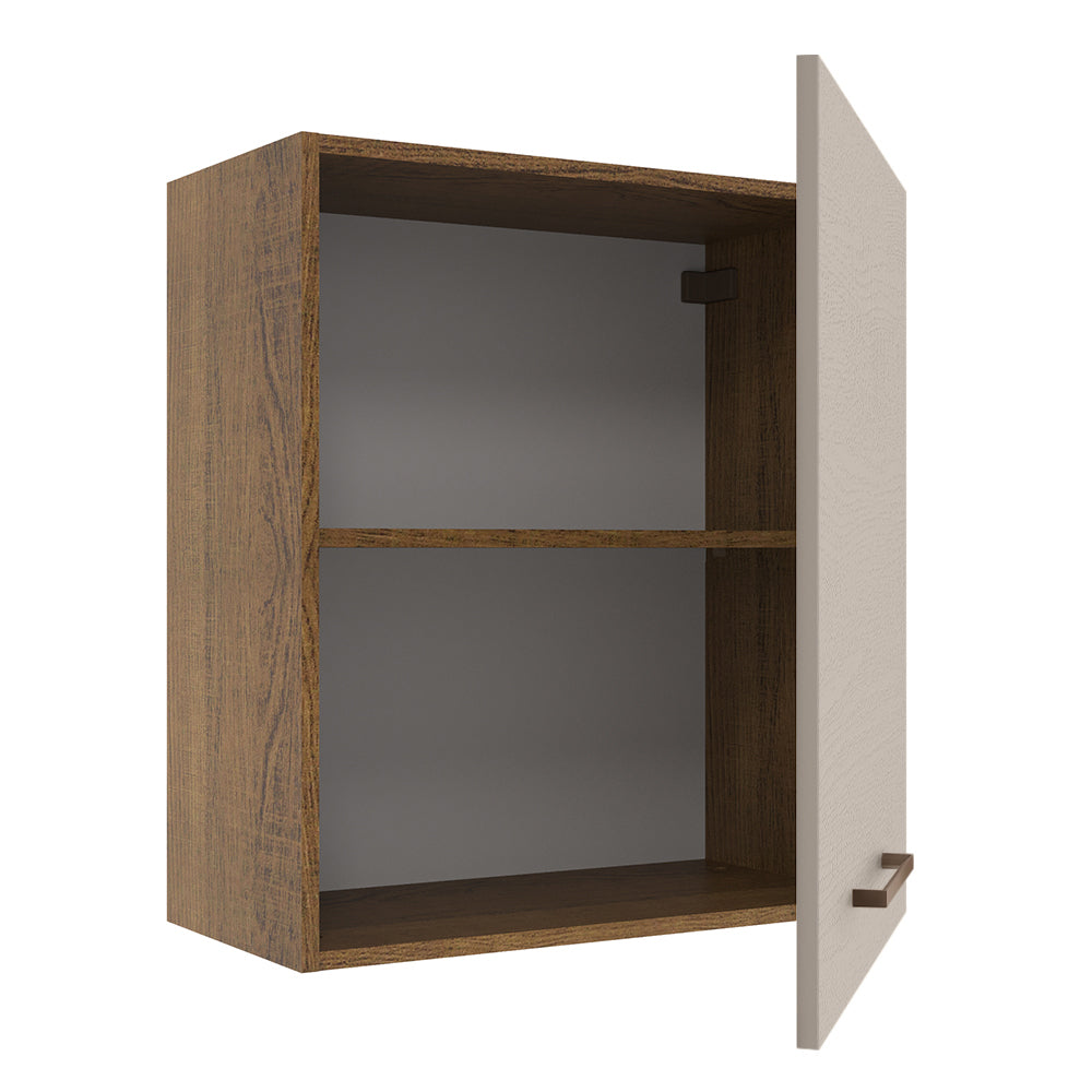 Mueble de Cocina Superior Agata 60 cm 1 Puerta Marrón/Crema