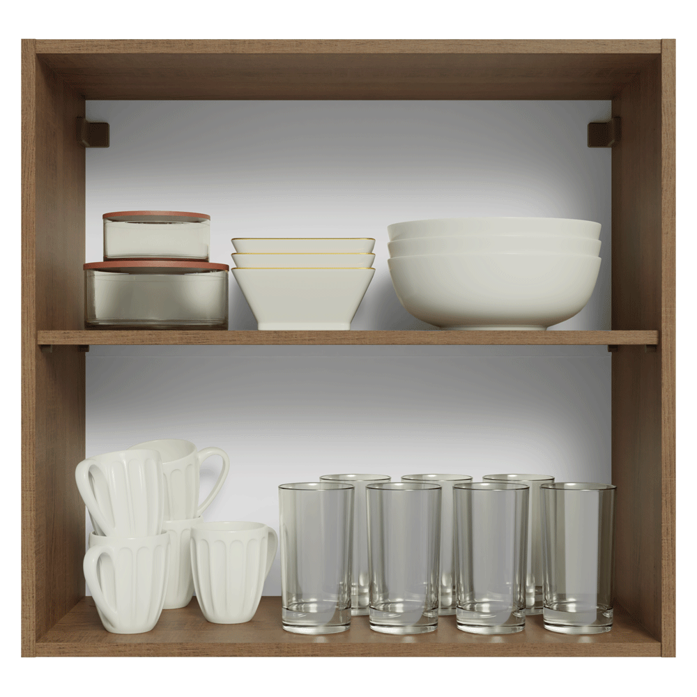 Mueble de Cocina Superior Vik 70 cm 2 Puertas Marrón/Verde