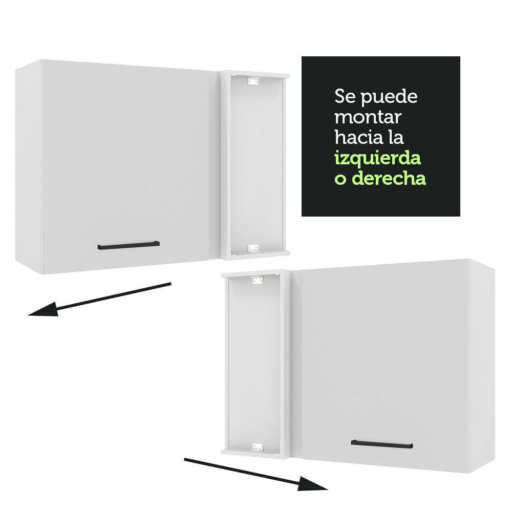 Mueble de Cocina Superior de Esquina Agata 1 Puerta Blanco