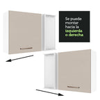 Mueble de Cocina Superior de Esquina Agata 1 Puerta Blanco/Crema