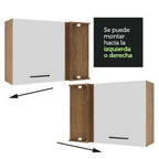 Mueble de Cocina Superior de Esquina Agata 1 Puerta Marrón/Blanco