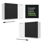 Mueble de Cocina Superior de Esquina Glamy 1 Puerta Blanco/Negro