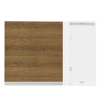 Mueble de Cocina Superior de Esquina Glamy 1 Puerta Blanco/Marrón