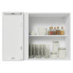 Mueble de Cocina Superior de Esquina Vik 1 Puerta Blanco/Gris