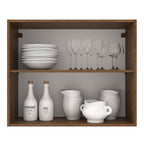 Mueble de Cocina Superior Agata 80 cm 2 Puertas Marrón/Blanco
