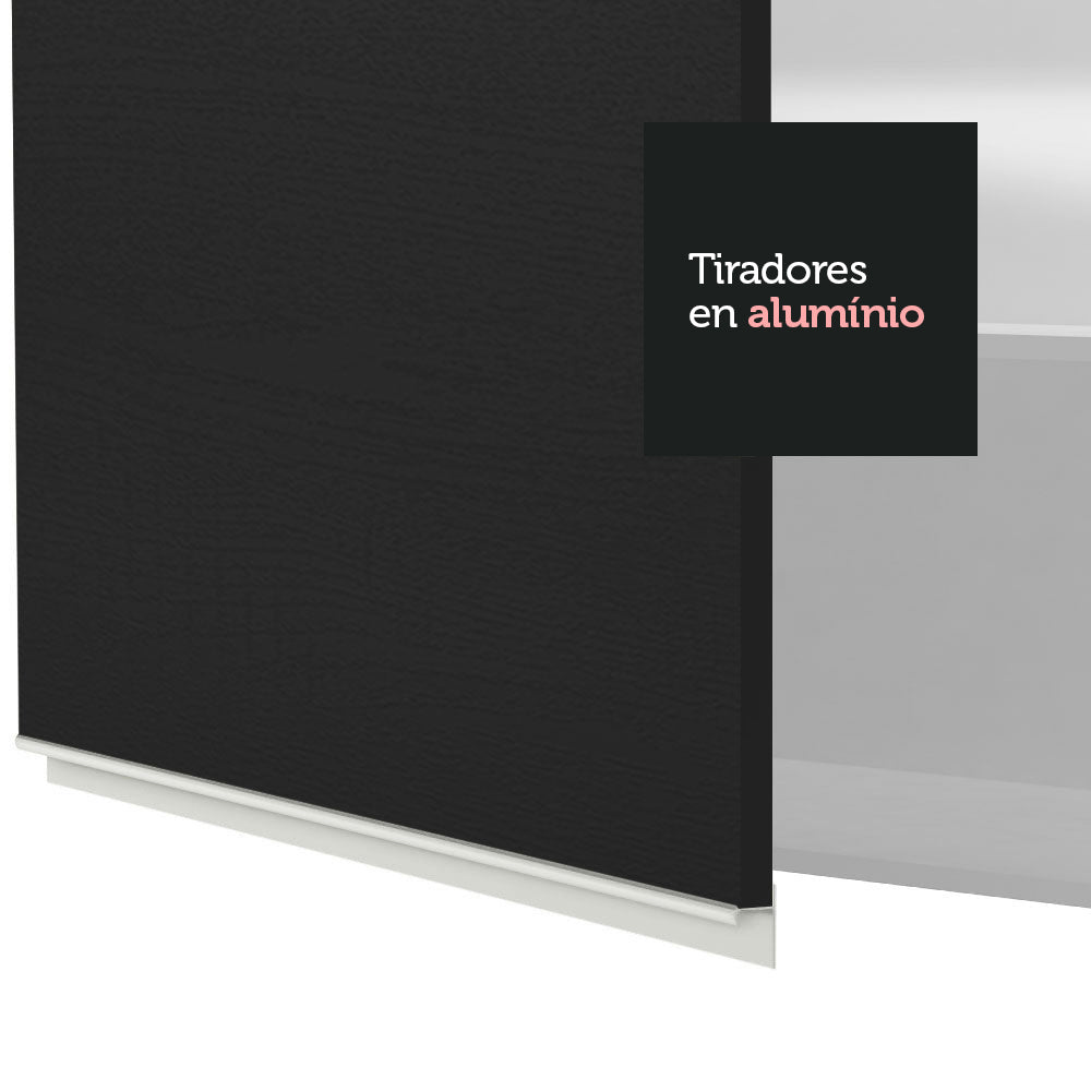 Mueble de Cocina Superior Glamy 80 cm 2 Puertas Blanco/Negro