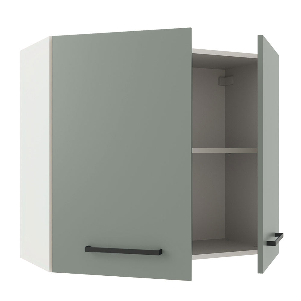 Mueble de Cocina Superior Agata 80 cm 2 Puertas Blanco/Gris