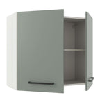 Mueble de Cocina Superior Agata 80 cm 2 Puertas Blanco/Gris