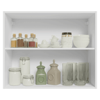 Mueble de Cocina Superior Vik 80 cm 2 Puertas Blanco/Gris