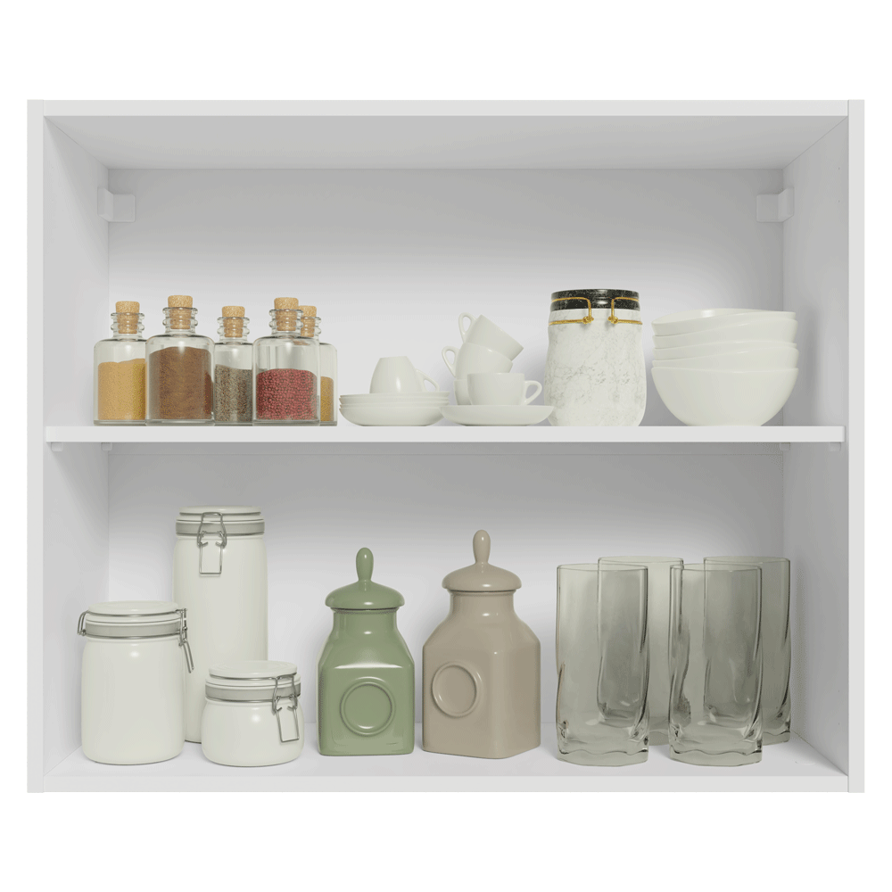 Mueble de Cocina Superior Vik 80 cm 2 Puertas Blanco/Verde