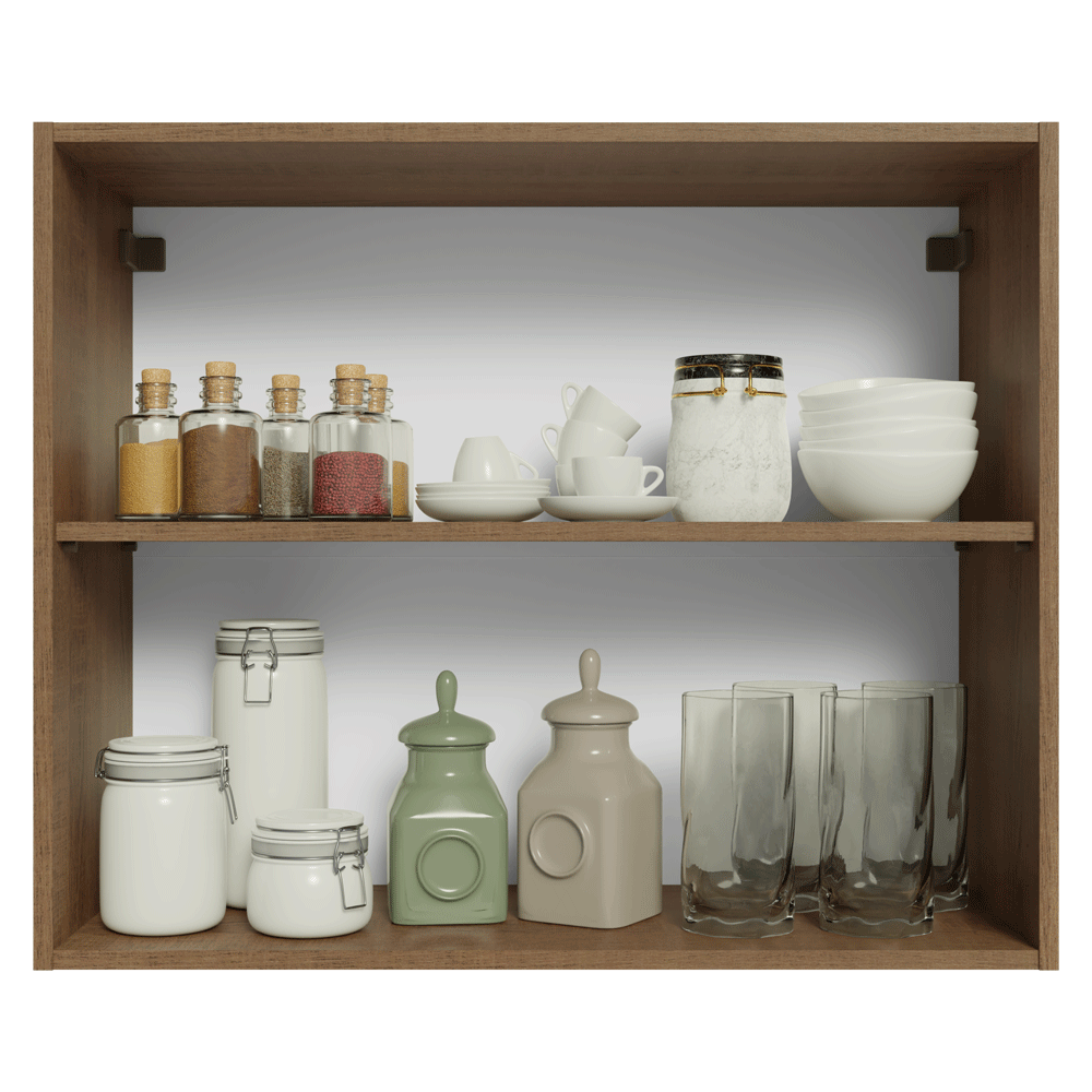 Mueble de Cocina Superior Vik 80 cm 2 Puertas Marrón/Verde