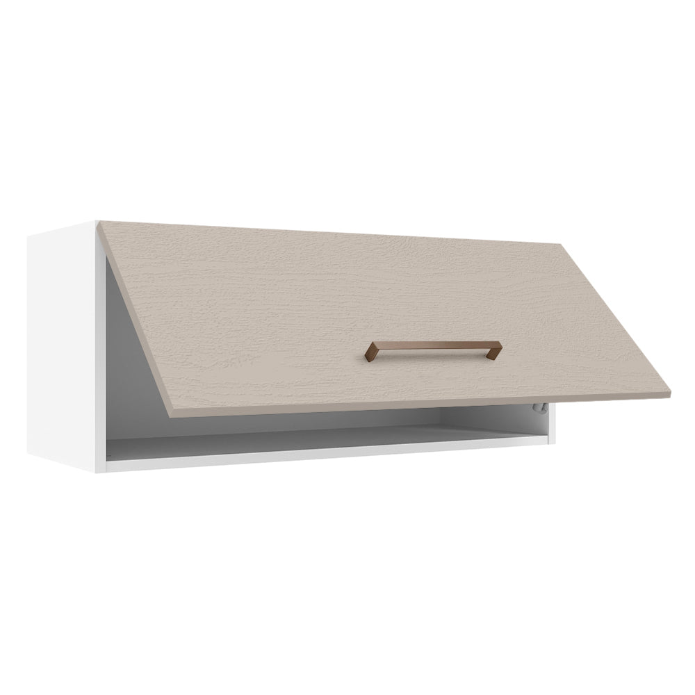 Mueble de Cocina Superior Agata 80 cm 1 Puerta Abatible Blanco/Crema