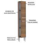 Mueble de Cocina Armario Vertical Emilly 2 Puertas Marrón