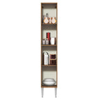 Mueble de Cocina Armario Vertical Emilly 2 Puertas Marrón/Negro