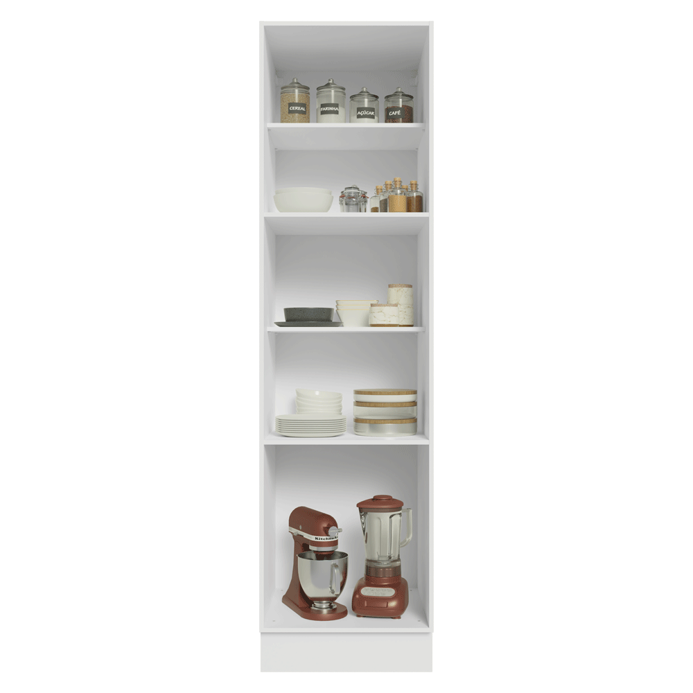 Mueble de Cocina Armario Vertical Vik 60 cm con 3 Puertas BlancoVerde