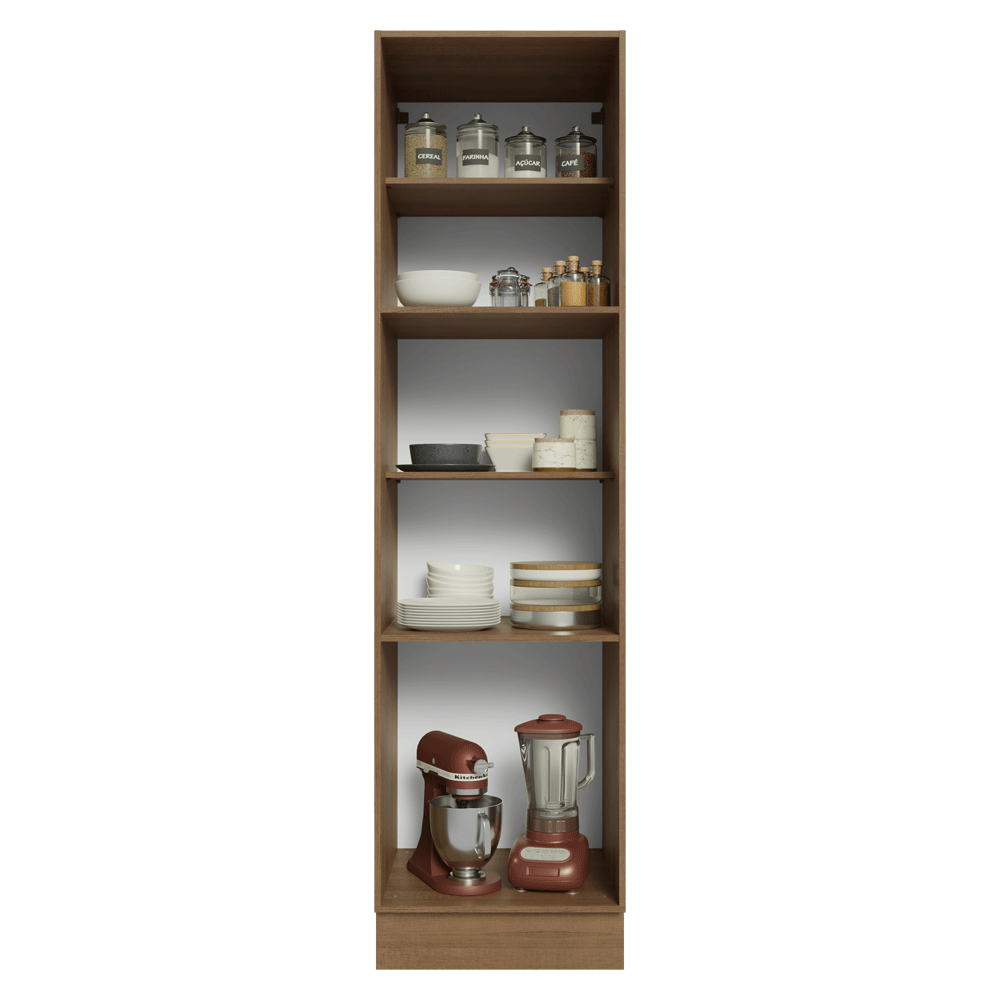 Mueble de Cocina Armario Vertical Vik 60 cm con 3 Puertas Marrón/Verde