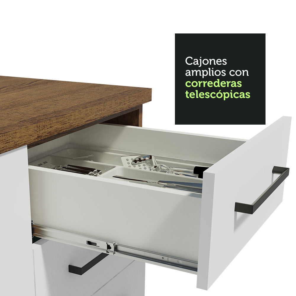 Mueble de Cocina para Hornos Agata 60 cm Marrón/Blanco