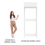 Mueble de Cocina para Nevera Glamy 1 Puerta Abatible Blanco