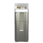 Mueble de Cocina para Nevera Agata 1 Puerta Abatible Blanco/Crema