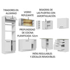 Cocina Integral de Esquina Agata 4.00 m Blanco 01