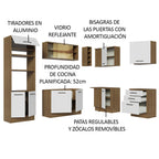 Cocina Integral de Esquina Agata 4.00 m Marrón/Blanco 01