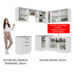 Cocina Integral de Esquina Agata 4.00 m Blanco 02