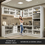 Cocina Integral de Esquina Agata 4.60 m Blanco 01