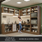 Cocina Integral de Esquina Agata 4.60 m Marrón/Crema 01