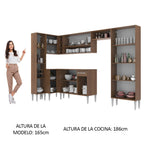 Cocina Integral de Esquina Emilly Love 3.85 Metros Marrón
