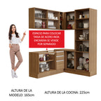 Cocina Integral de Esquina Glamy 3.30 m Marrón 01