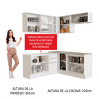 Cocina Integral de Esquina Glamy 3.50 m Blanco 01