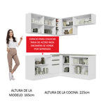 Cocina Integral de Esquina Glamy 3.50 m Blanco 03