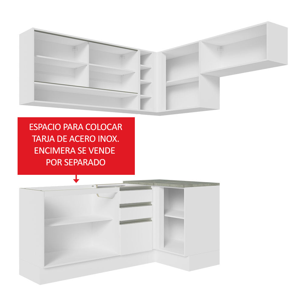 Cocina Integral de Esquina Glamy 3.50 m 06