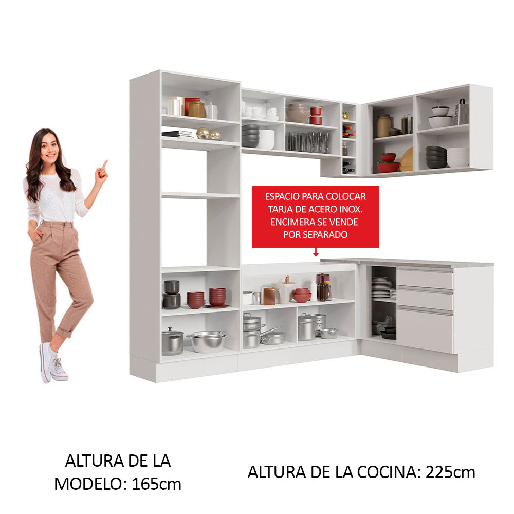 Cocina Integral de Esquina Glamy 4.00 m 02