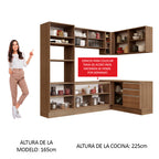 Cocina Integral de Esquina Glamy 4.00 m Marrón 02
