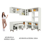 Cocina Integral de Esquina Reims 4.00 m con Encimera Blanco 01
