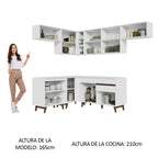 Cocina Integral de Esquina Reims 4.00 m con Encimera Blanco 03