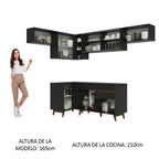 Cocina Integral de Esquina Reims 4.00 m con Encimera Negro 04
