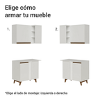 Cocina Integral de Esquina Reims 4.50 m con Encimera Blanco 01