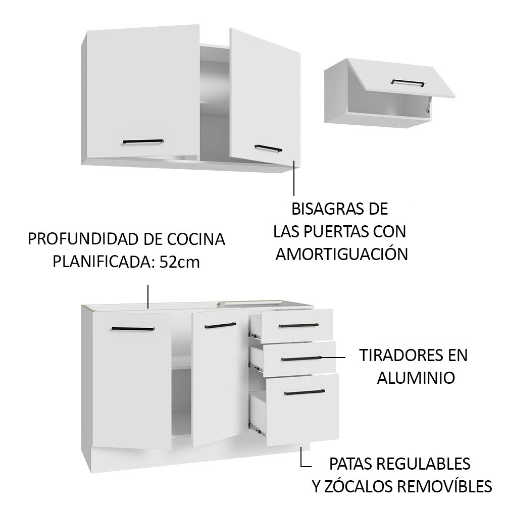 Cocina Integral Agata 1.80 Metros Blanco 09