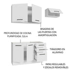 Cocina Integral Agata 1.80 Metros Blanco 09