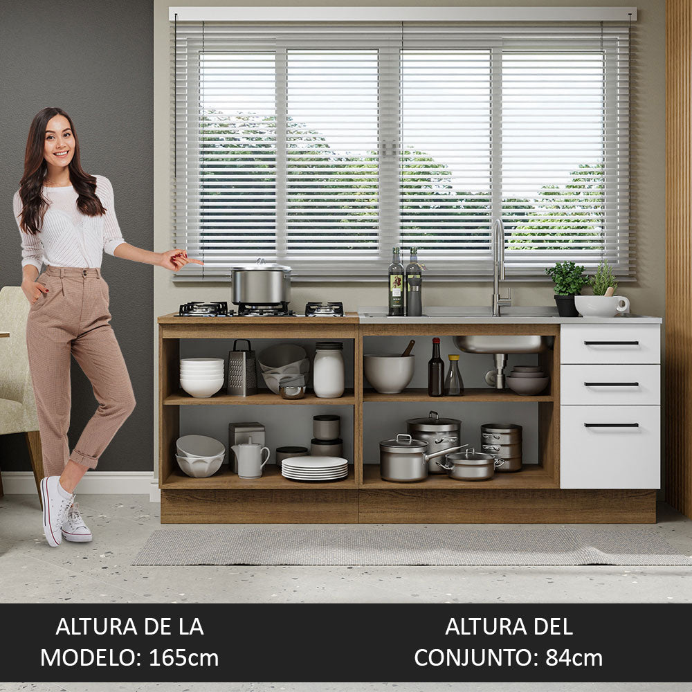 Kit 2 Muebles de Cocina Bajo Agata 2.00 Metros