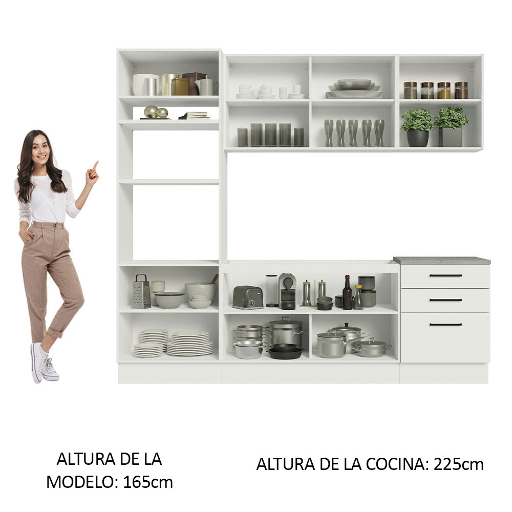 Cocina Integral Agata 2.50 m Blanco 01
