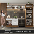 Cocina Integral Agata 2.70 Metros Marrón/Blanco 05