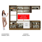 Cocina Integral Agata 2.90 Metros Marrón/Blanco 01