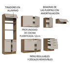 Cocina Integral Agata 3.30 Metros Marrón/Crema 01