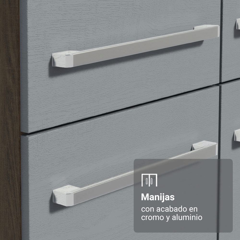 Cocina Integral Compacta Emilly 1.05 m Marrón/Gris 03