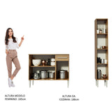 Cocina Integral Emilly Silver 1.40 Metros 01