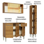 Cocina Integral Emilly Gold 1.40 Metros Marrón 03