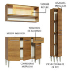 Cocina Integral Emilly Art 1.40 Metros Marrón 04